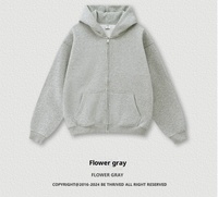 Sweat à capuche d'hiver épais et isolant, robuste, avec fermeture éclair, style rétro tendance, inspiré du sport, avec appliqué brodé et imprimé