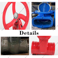Vanne à opercule à tige non relevable en fonte ductile, joint NBR, DN250 PN10, raccordement à bride, pour systèmes CVC et irrigation