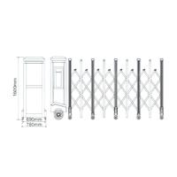 Portail coulissant automatique extérieur pliable en alliage d'aluminium sans rail, rétractable, durable, sécurisé pour allée et école