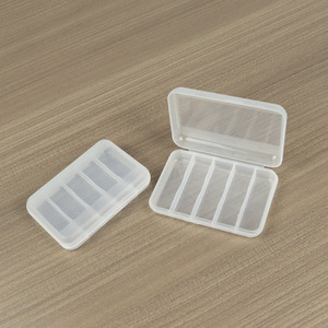 Plastic <b>Storage</b> <b>Box</b> 5 Compartment Transparent PP Rectangle Jewelry Case Accessory Organizer <b>Small</b> Size 8.1x5.5x1.7cm - Product Image 2