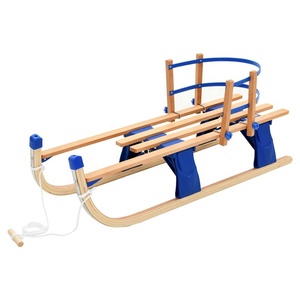2024 <span class=keywords><strong>Luge</strong></span> en <span class=keywords><strong>bois</strong></span> de neige <span class=keywords><strong>pliante</strong></span> extérieure avec dossier pour enfants - Product Image 2