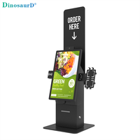 Layar LCD 24 Inci Sentuh Kapasitif POS Berdiri Bebas Pembayaran Pemindai Barcode Kamera Stand Lantai SDK 4K Dual OS Supermarket Check