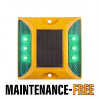 Vente en gros de balises routières solaires LED étanches IP68, réfléchissantes double face pour voies express