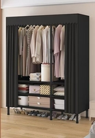 Armoire de rangement multi-niveaux en tissu pour hôtel avec structure métallique