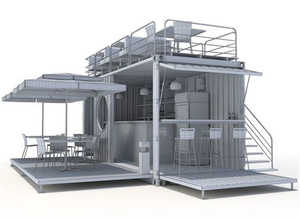 Ngoài Trời Thành Phố di động gấp mở rộng container cà phê nhà hàng/Snack cabin cửa hàng - Product Image 2