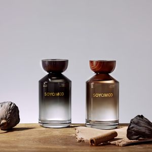 Personalisierter Luxusparfüm- und ätherisches Öl-Aromatherapie-Diffusor mit Duftstäbchen, 300 ml, maßgefertigte Glasflasche in Schwarz/Braun - Product Image 3