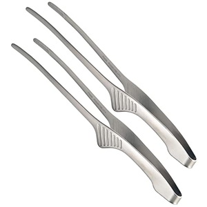 Pince de cuisine en acier inoxydable, longue et précise, pour barbecue, pique-nique et camping - Product Image 1