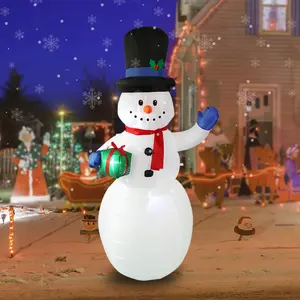 Ano novo festa 6ft led inflável boneco de neve decoração interna natal