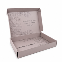 Boîtes d'expédition auto-érectables en kraft imprimées en couleur recto-verso personnalisées, écologiques, en carton ondulé recyclé