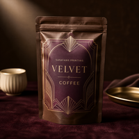Sachet Doypack Personnalisé Écologique Anti-humidité de Qualité Alimentaire pour Grains de Café, Imprimé en Héliogravure, avec Fermeture Ziplock et Dégazage