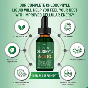 Gouttes de gros OEM d'extrait de molène de chlorophylle Les suppléments détox stimulent le système immunitaire Tout naturel, liquide de chlorophylle en vrac végétalien - Product Image 5