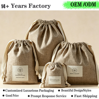 Pochette cadeau en coton bio avec cordon de serrage, petite pochette de rangement pour bijoux, pochette imprimable avec logo, sac filtrant anti-poussière recyclable