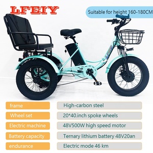 Triciclo plegable ruso de 48V con pedal de neumático grueso de 20 pulgadas, batería de litio eléctrica asistida, vehículo de tres ruedas para nieve - Product Image 6