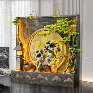 Pared de Agua Rectangular China, Rocalla de Fibra de Vidrio, Pantalla de Partición Impermeable con LED, Adornos de Fuente para Jardín y Hogar - Product Image 3