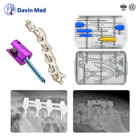 Kit d'instruments vétérinaires Davin Med CE ISO pour vis pédiculaires, pour la fixation de la colonne vertébrale des chiens et des chats, instruments de chirurgie orthopédique de la colonne vertébrale