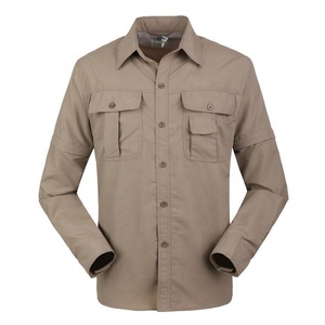 Logo brodé personnalisé boutonné manches longues randonnée tactique chemises d'extérieur chemisier à revers vêtements <span class=keywords><strong>de</strong></span> <span class=keywords><strong>travail</strong></span> pour hommes vestes - Product Image 2