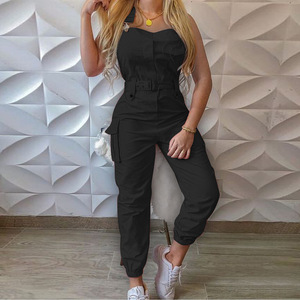Tute aderenti in <span class=keywords><strong>pelle</strong></span> moda americana 2022 <span class=keywords><strong>donna</strong></span> pantaloni interi autunno/inverno tute decorative Patchwork per <span class=keywords><strong>donna</strong></span> - Product Image 6