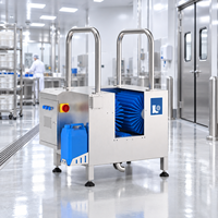 Système de barrière hygiénique avancé avec machine de nettoyage des semelles de chaussures et équipement de désinfection du personnel pour l'industrie alimentaire