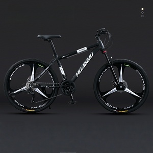 Vélo de montagne pour adultes et étudiants à vitesse variable avec moteur de moyeu avant à double frein à disque en acier à haute teneur en carbone, suspension de fourche - Product Image 3