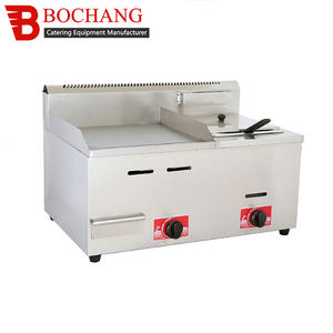 पोर्टेबल स्ट्रीट खाद्य रोटी पकाने का तवा और फ्रायर संयोजन मशीन वाणिज्यिक फ्रायर और रोटी पकाने का तवा गठबंधन मशीन - Product Image 2