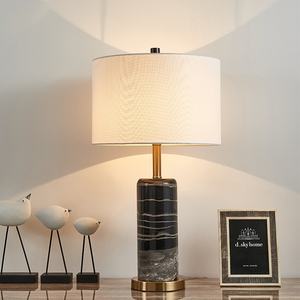 New Style Home Decor <b>Marble</b> Base Light Lighting Restaurant Hotel <b>Bedside</b> <b>Table</b> Lamp with Desk Led - Product Image 1