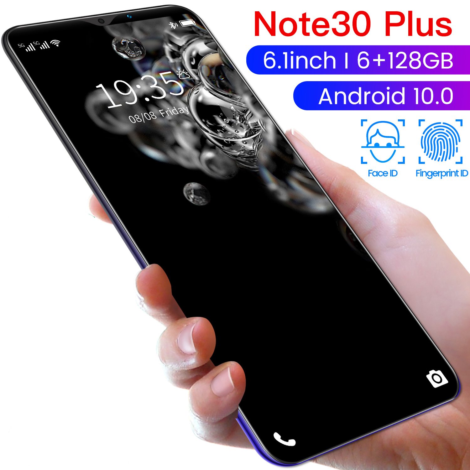 Смартфон Note 30, 5G, 10 ядер, 6,1 дюйма, 6 + 128 ГБ, android 10,0