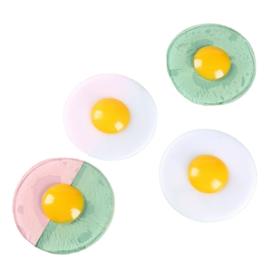 Juguete Realista de Huevo Frito, Juguete Antiestrés de Yema de Huevo, Juguete Blandito y Elástico de TPR para Adultos y Niños - Product Image 1