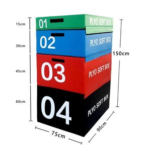 Manufacturer 4 in 1 High Quality MultiSpecification Adult Child MultiStyle Jump Box for Parkour Leg <b>Strength</b> <b>Training</b> Plyo Box - Product Image 2