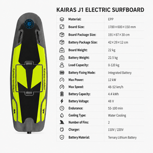 Tabla de Surf de Alta Velocidad con Motor de 12KW, Batería de Litio de Largo Alcance de 48KM/H para Deportes Acuáticos J1 J1 - Product Image 3