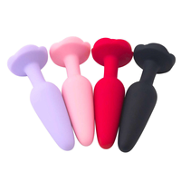 Plug anal en silicone en forme de rose, dilatateur anal multicolore, jouet sexuel pour adultes, masturbation, plugs anaux géants et souples pour hommes et femmes