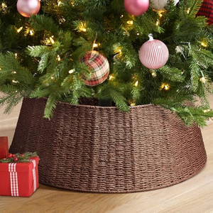 Collier de sapin de Noël en rotin en gros d'usine, jupe de sapin de Noël, décorations de Noël - Product Image 1