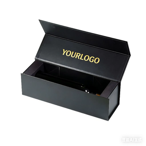 Boîte à bouteilles, boîte rigide magnétique pour vin et spiritueux avec estampage à chaud doré et vernis UV, emballage cadeau robuste - Product Image 2