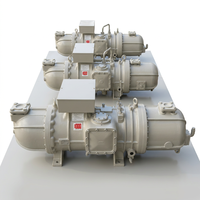 Compresseur à vis semi-hermétique ZH7LSG7YE 100HP, construction métallique, réfrigérant R-22 pour refroidisseurs industriels et systèmes d'air centralisé
