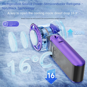 2025 mới xách tay mini USB sạc Fan cầm tay tốc độ cao tốc độ cao băng gói pin hoạt động ngoài trời cổ treo xe - Product Image 2