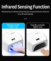 Lampe à ongles hybride UV+LED à séchage rapide en 3 secondes - Sécheuse à gel professionnelle haute vitesse avec protection contre la surchauffe pour salon