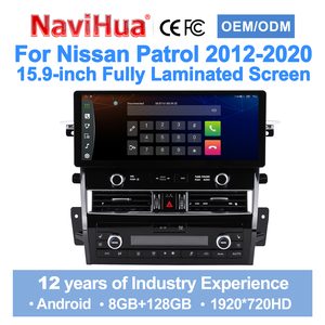 วิทยุติดรถยนต์ระบบแอนดรอยด์ Navihua ขนาด 15.9 นิ้ว พร้อมระบบนำทาง GPS เครื่องเล่นมัลติมีเดีย รองรับ Carplay สำหรับรถยนต์นิสสัน Patrol Y62 QX80 Armada ปี 2012-2020 - Product Image 1