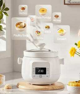Nồi nấu chậm đa năng OEM 1.5L, hẹn giờ thông minh, lòng nồi gốm, mini, nấu cháo, nồi điện - Product Image 3