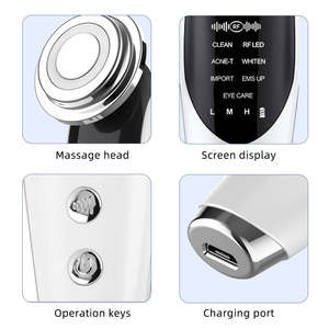 جهاز تجميل 7 في 1 قابل لإعادة الشحن جهاز تدليك للعناية بالوجه والرقبة جهاز شد الجلد - Product Image 6