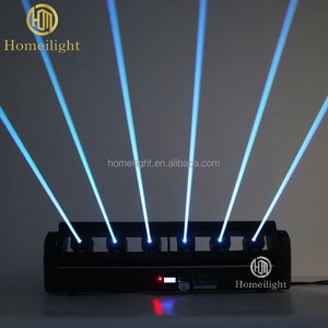Barre laser à tête de ciel de couleur rouge à 6 <span class=keywords><strong>yeux</strong></span> DMX512 Mini faisceau de lumière laser - Product Image 1