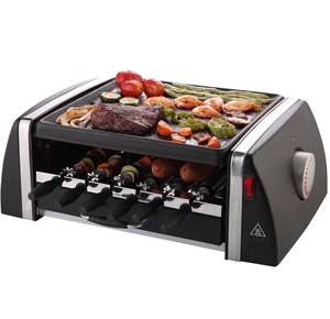 Black Non-stick Smokeless Korean Bbq Portable Electric Grill <strong>Table</strong> Flat <strong>Top</strong> Grill <strong>Barbeque</strong> Grill With Side Cooker - Product Image 1