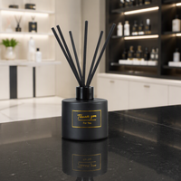Bouteille diffuseur de parfum en verre blanc de luxe LZ 100 ml, bouteille diffuseur vide personnalisée en gros, 100 ml et 250 ml, noir mat