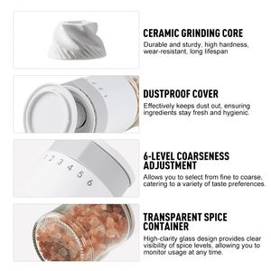 New Arrival Manual Home Spice Pepper Mill Salt <b>Grinder</b> Set External Adjustable Ring Coarseness-Manufacturer's High Quality Mills - Product Image 2