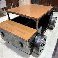 Vitrine automobile en bois de style Jeep, faite à la main, pour la décoration de restaurants et de salons