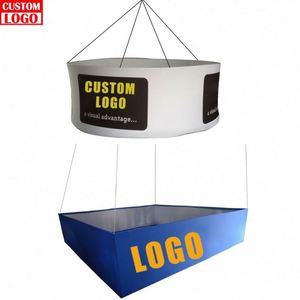 Tool-Free Hanging Display Tension Fabric Ceiling Banner for Trade Show Exhibition Advertising Signage Display Stand with Bag - Product Image 1