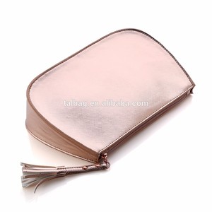 Venta caliente de cosméticos <span class=keywords><strong>señoras</strong></span> Color rosa bolsos de cuero caso cosmético medio cierre de cremallera bolsas de maquillaje - Product Image 6