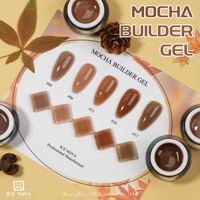 ICE NOVA Mocha Builder Hard Gel Polish HEMA-FREE, couleur café brun, extension d'ongles pour salon