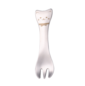 DFB0319 Juego de Cubiertos de Acero Inoxidable SUS 304 para Niños, Estilo Gatito - Product Image 4