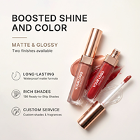 Gloss à lèvres texturé Rose Gold Rich Shine, rouge à lèvres vegan de luxe, produits cosmétiques, rouge à lèvres liquide mat, marque privée