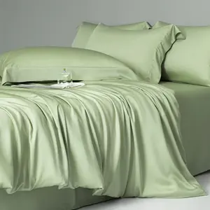 Groothandel 100% Biologisch Katoen Bamboe Beddengoed Comfortabele Kingsize Bed Set Met 4 Stuks Lakens Voor Hotel En Bruiloft Gebruik