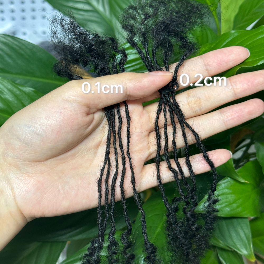 KAMA Micro Locs Extensions Full Handmade Crochet Human Interlocks Extensions Sister Loc Extension Human Hair for Black Women Detail Section 1